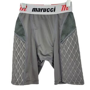 Marucci Boys Padded Sliding Shorts Gray Textured Protective Panels Size Small